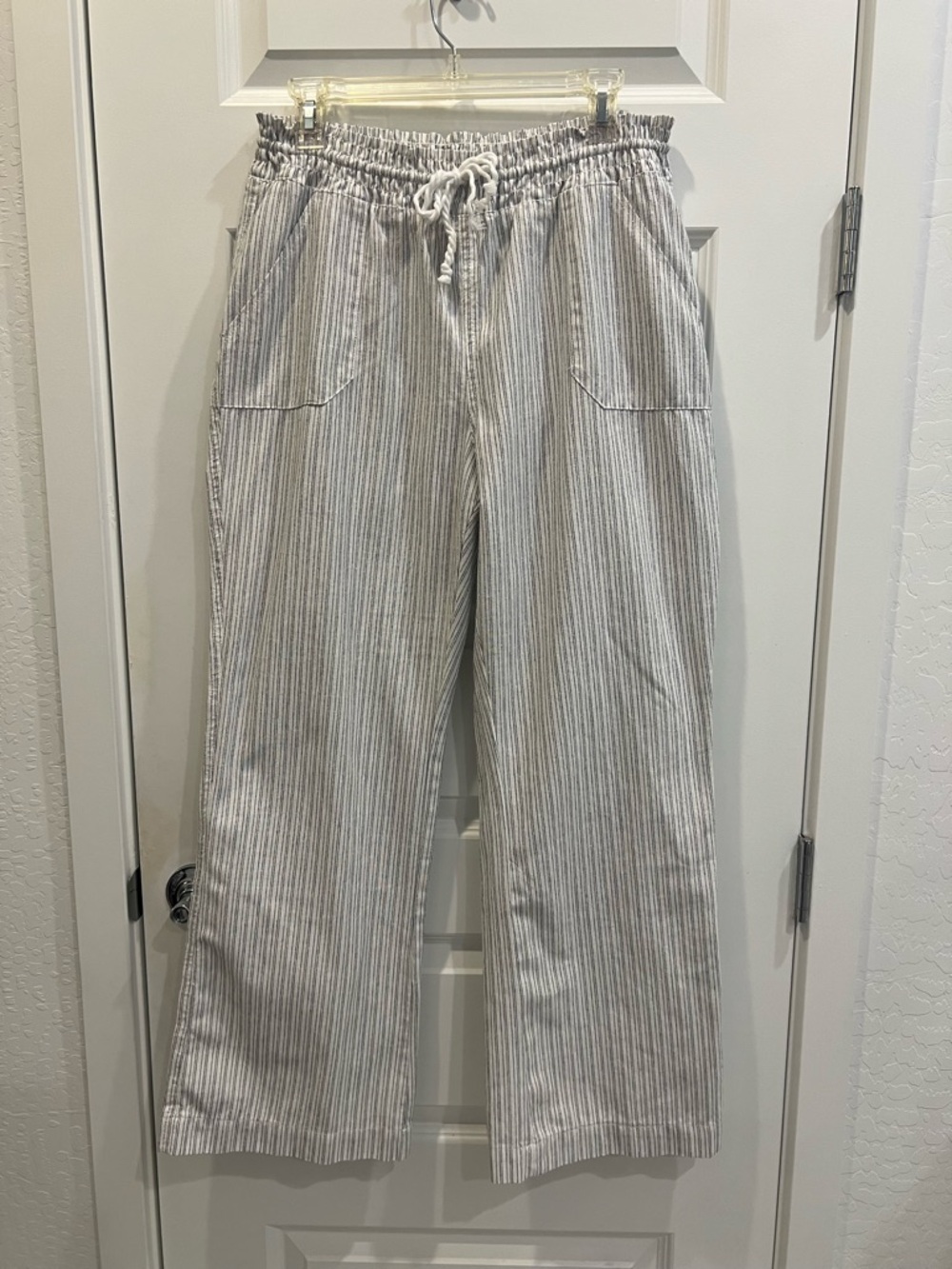 Ci Sono White and Black Striped Pants